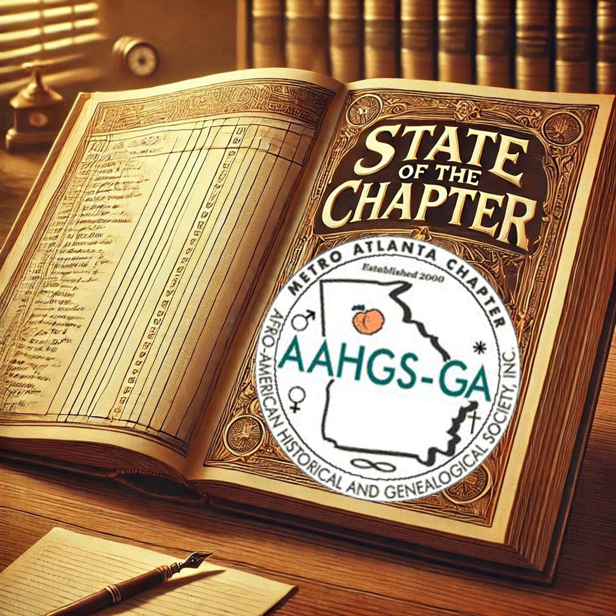 State-of-the-Chapter graphic, AAHGS-Atl logo